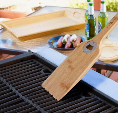 Custom Engraved BBQ Grill Scraper with Bottle Opener